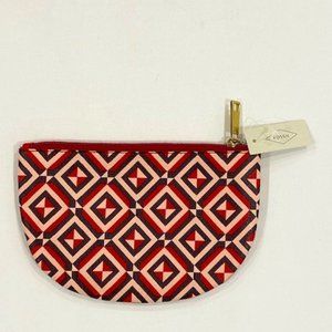 Fossil Unisex Zip Print Pouch Case 8" x 5"